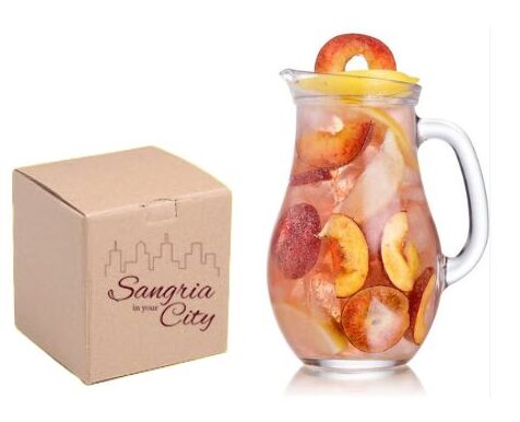 Box with label and picture of pitcher of wine